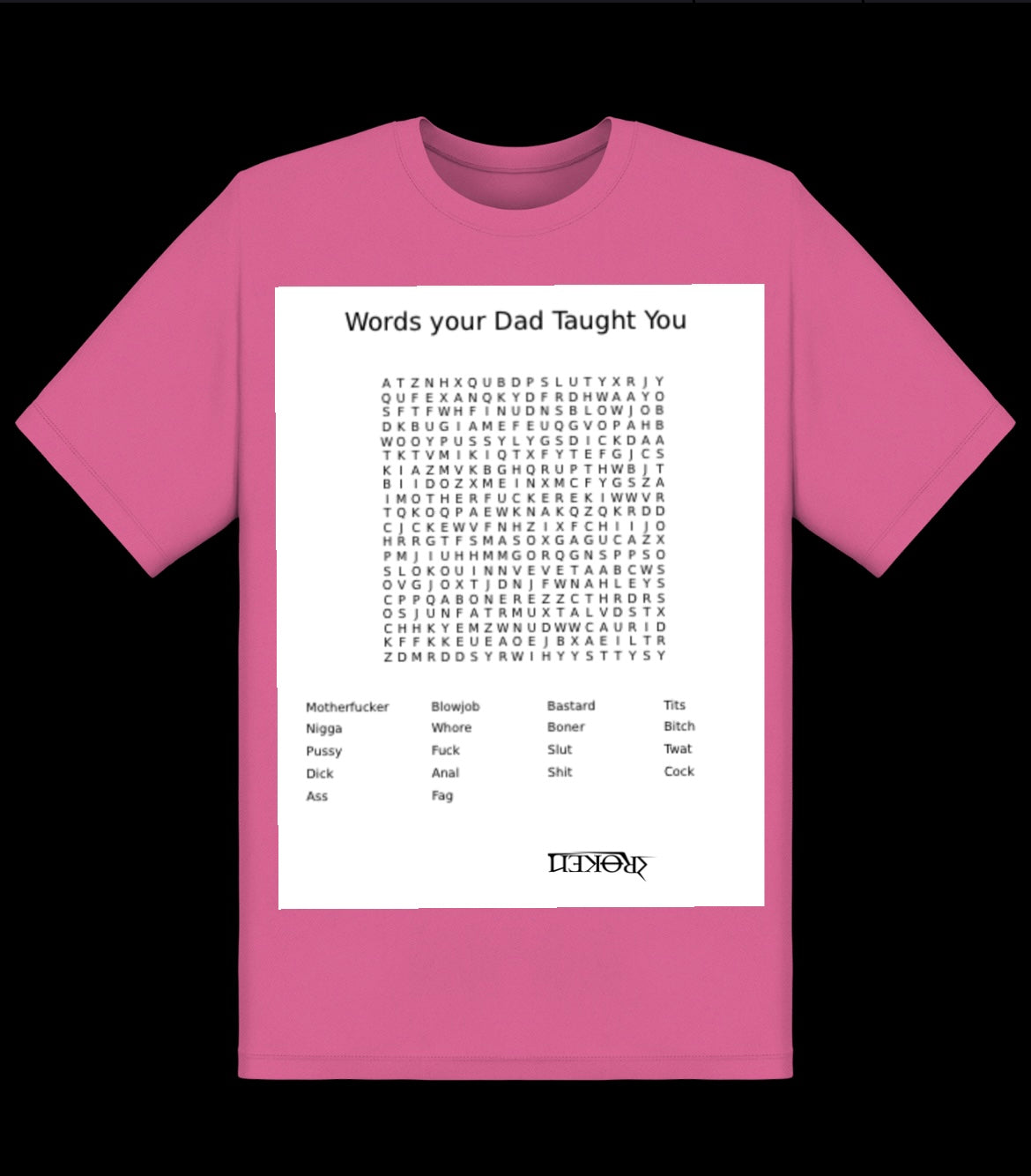 Words your Dad Taught You Crossword T-shirt