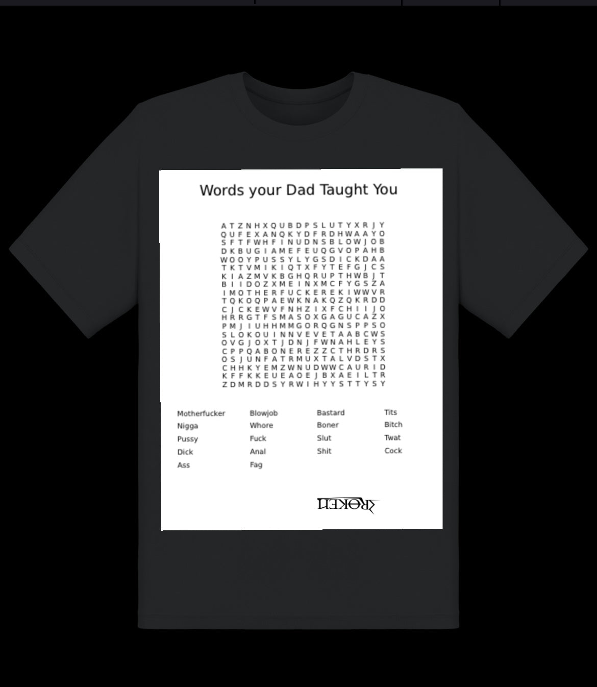 Words your Dad Taught You Crossword T-shirt