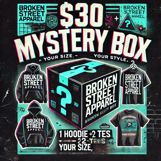 $30 Mystery Box 1 hoodie, 2 t shirts