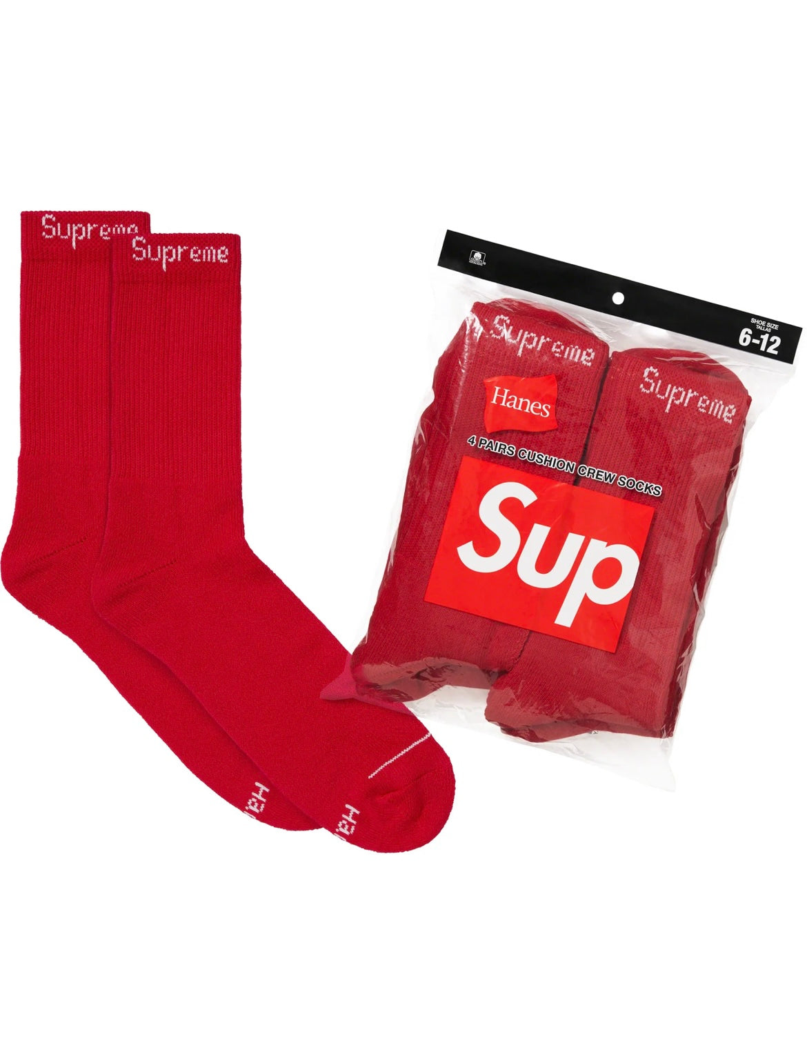 Supreme/Hanes Socks, shipped from Supreme