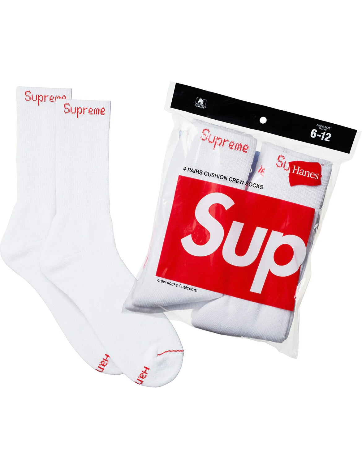 Supreme/Hanes Socks, shipped from Supreme